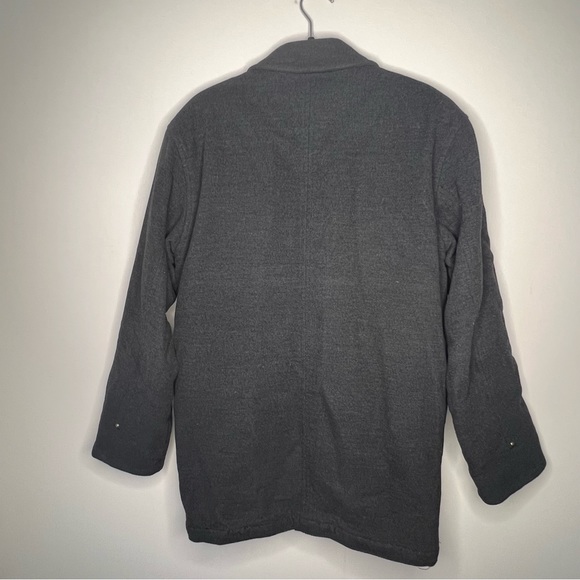 Megamod cashmere grey button front peacoat made in Turkey size medium - Picture 8 of 13